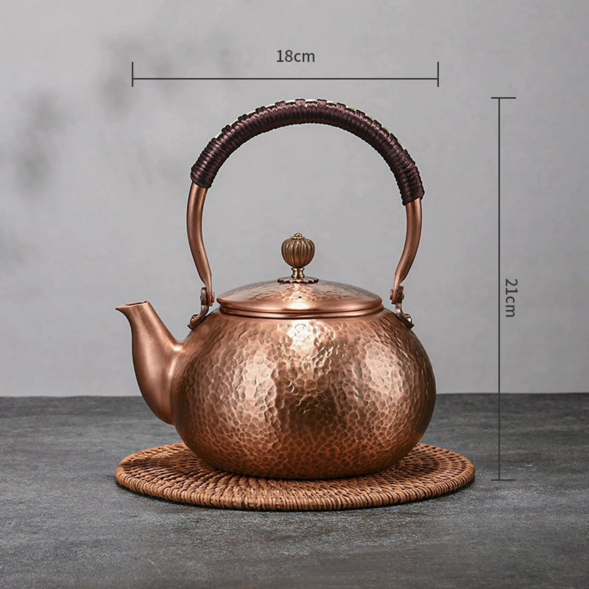 Pure Red Copper Hammered Teapot for Home Brewing - Julia M LifeStyles