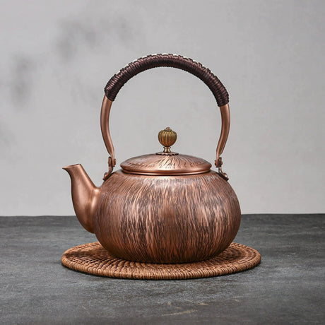 Pure Red Copper Hammered Teapot for Home Brewing - Julia M LifeStyles