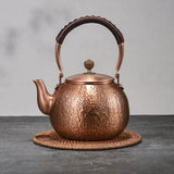 Pure Red Copper Hammered Teapot for Home Brewing - Julia M LifeStyles