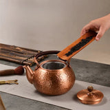 Pure Red Copper Hammered Teapot for Home Brewing - Julia M LifeStyles