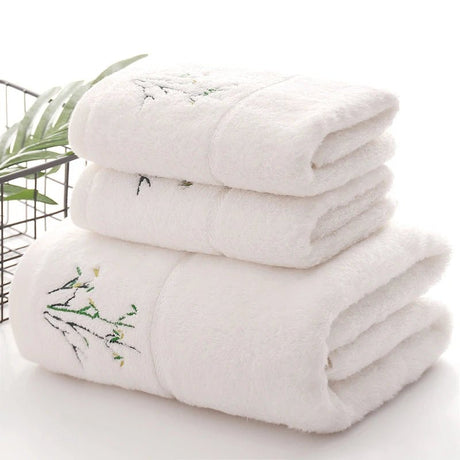 Quality Bamboo Fiber Bath Towels Set Thick Home Soft Quick Absorbent Luxury Hand Face Towels - Julia M LifeStyles