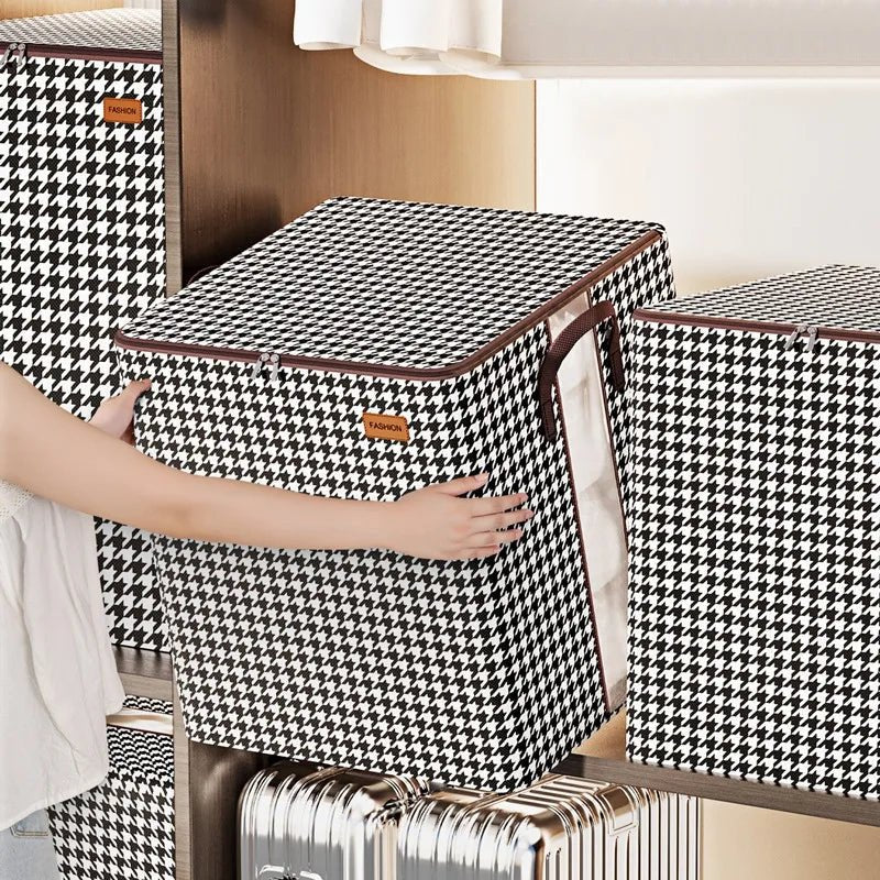 Quilt Storage Box Dustproof Organizers Non-Woven Wardrobe Space Saving Bag House-Moving Bedding Box Travel Storage Organization - Julia M LifeStyles