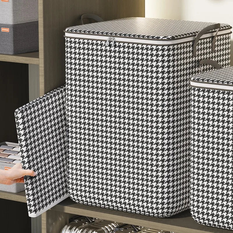 Quilt Storage Box Dustproof Organizers Non-Woven Wardrobe Space Saving Bag House-Moving Bedding Box Travel Storage Organization - Julia M LifeStyles