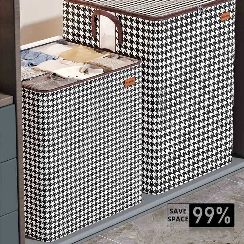 Quilt Storage Box Dustproof Organizers Non-Woven Wardrobe Space Saving Bag House-Moving Bedding Box Travel Storage Organization - Julia M LifeStyles