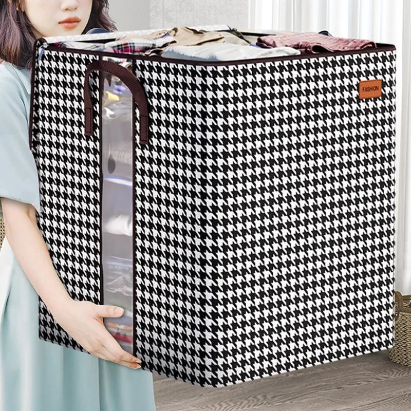 Quilt Storage Box Dustproof Organizers Non-Woven Wardrobe Space Saving Bag House-Moving Bedding Box Travel Storage Organization - Julia M LifeStyles