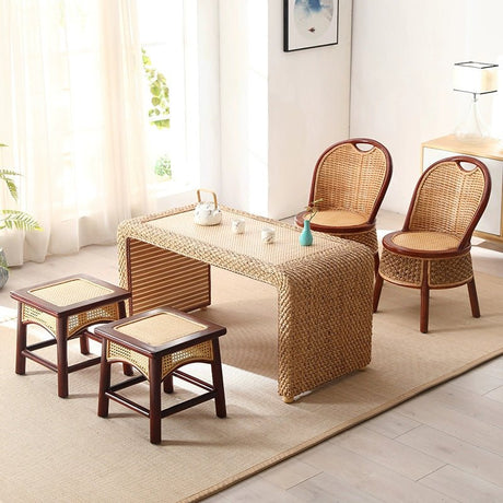 Rattan Living Room Table and Chair Combination Deck Kung Fu Tea Table - Julia M LifeStyles