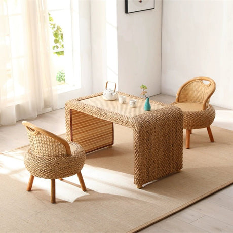 Rattan Living Room Table and Chair Combination Deck Kung Fu Tea Table - Julia M LifeStyles