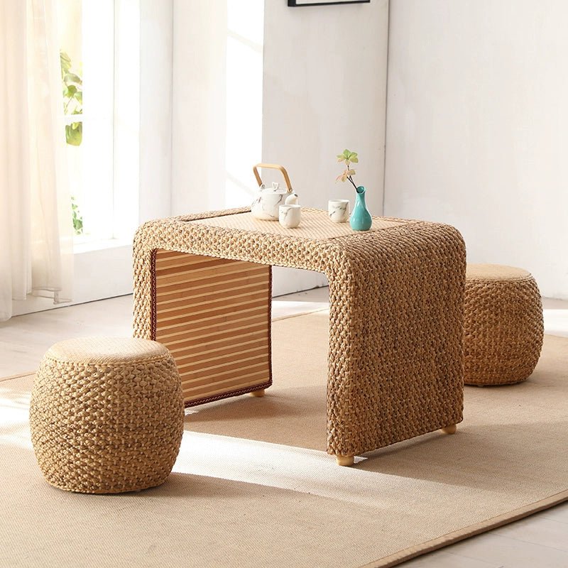 Rattan Living Room Table and Chair Combination Deck Kung Fu Tea Table - Julia M LifeStyles