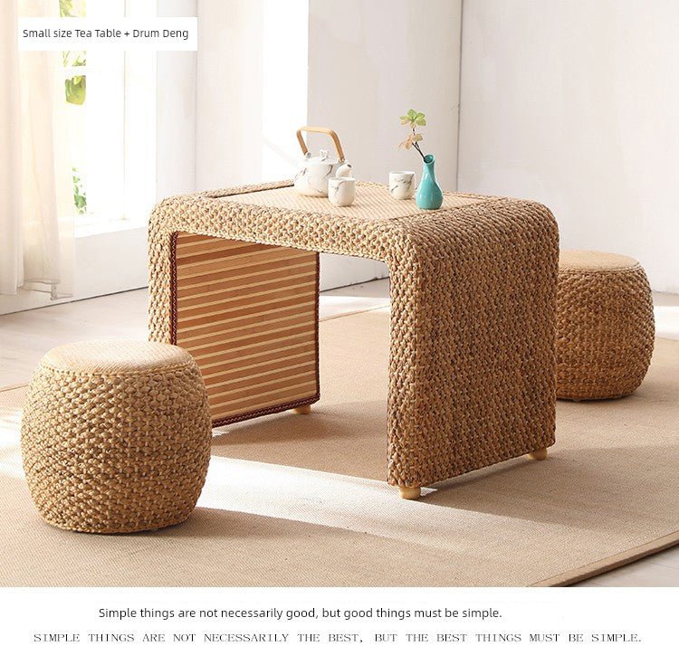 Rattan Living Room Table and Chair Combination Deck Kung Fu Tea Table - Julia M LifeStyles