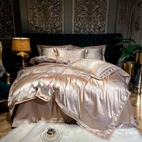 Regal Silk Elegance Jacquard Bedding Set 2 - Julia M LifeStyles