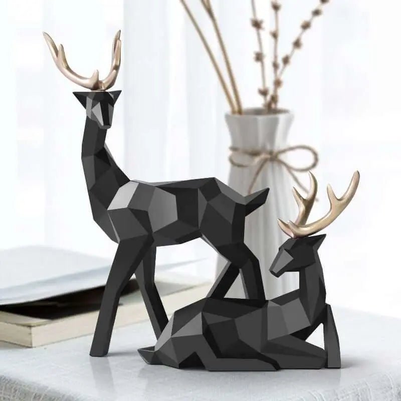 Resin Deers Sculpture - Julia M LifeStyles