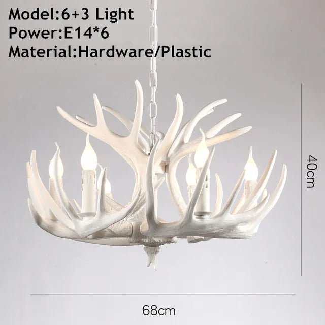 Retro Antler Resin Chandelier for Modern Dining & Living Spaces - Julia M LifeStyles