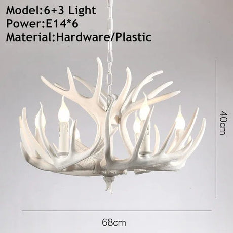 Retro Antler Resin Chandelier for Modern Dining & Living Spaces - Julia M LifeStyles