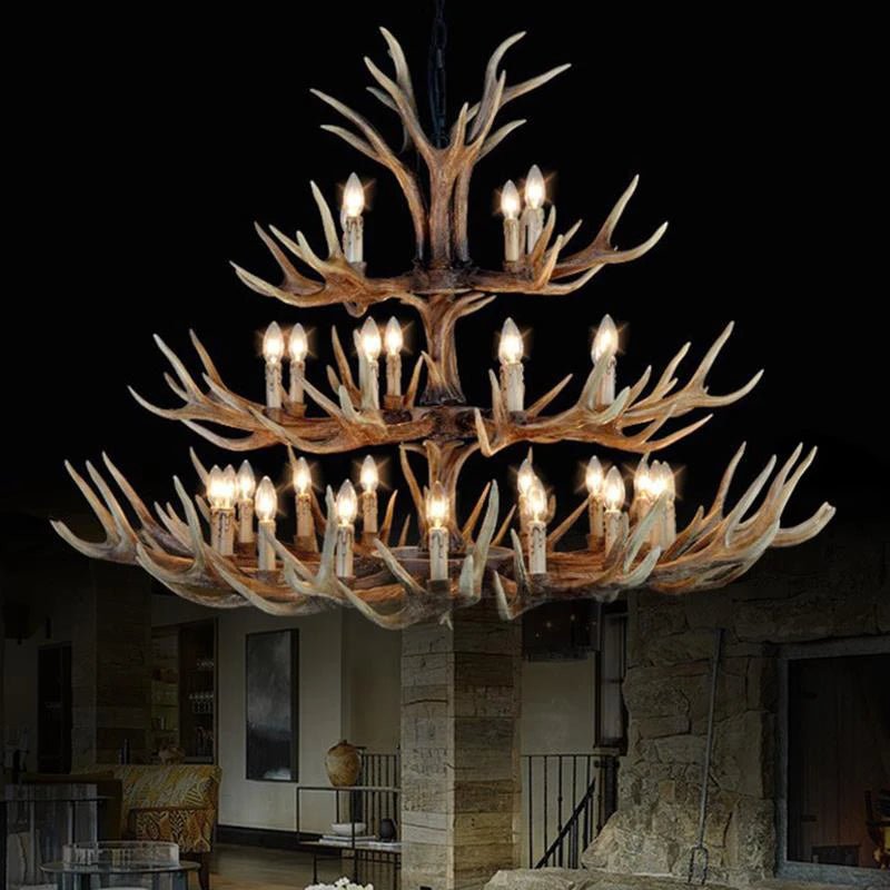 Retro Antler Resin Chandelier for Modern Dining & Living Spaces - Julia M LifeStyles