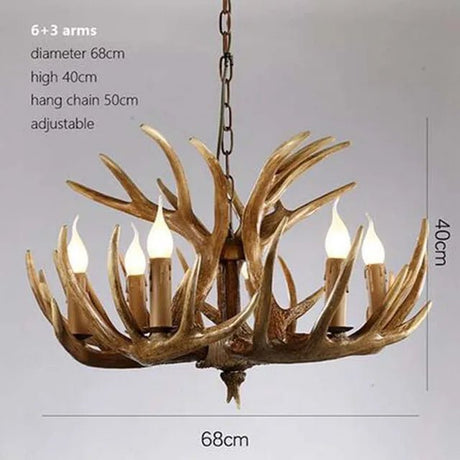 Retro Antler Resin Chandelier for Modern Dining & Living Spaces - Julia M LifeStyles