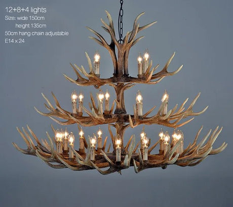 Retro Antler Resin Chandelier for Modern Dining & Living Spaces - Julia M LifeStyles