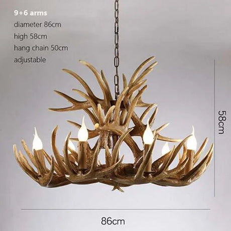 Retro Antler Resin Chandelier for Modern Dining & Living Spaces - Julia M LifeStyles