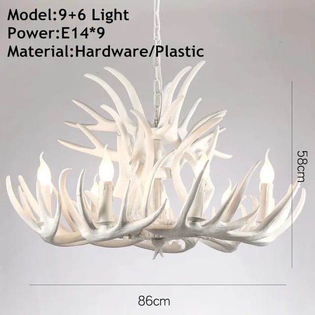 Retro Antler Resin Chandelier for Modern Dining & Living Spaces - Julia M LifeStyles