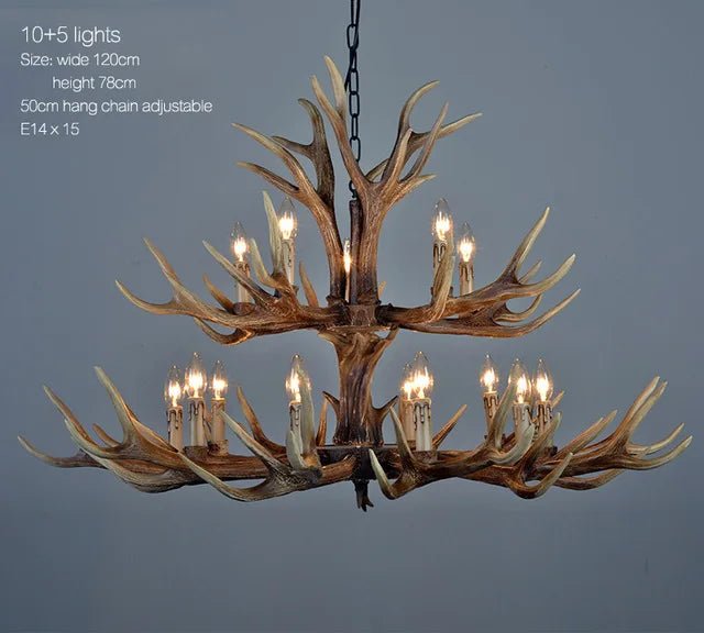 Retro Antler Resin Chandelier for Modern Dining & Living Spaces - Julia M LifeStyles