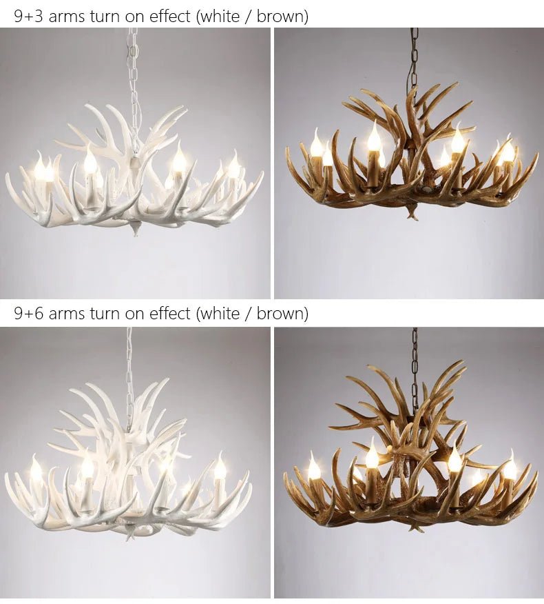 Retro Antler Resin Chandelier for Modern Dining & Living Spaces - Julia M LifeStyles