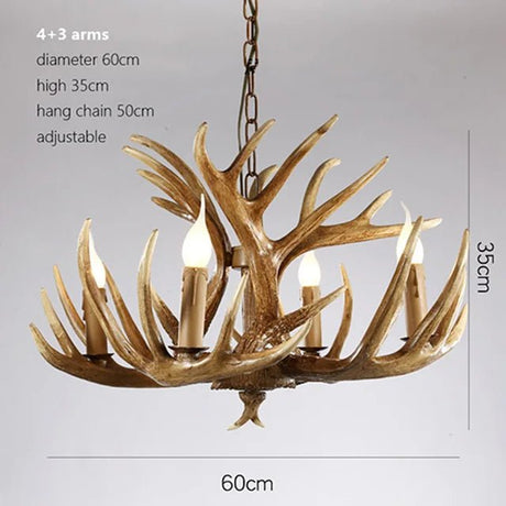 Retro Antler Resin Chandelier for Modern Dining & Living Spaces - Julia M LifeStyles