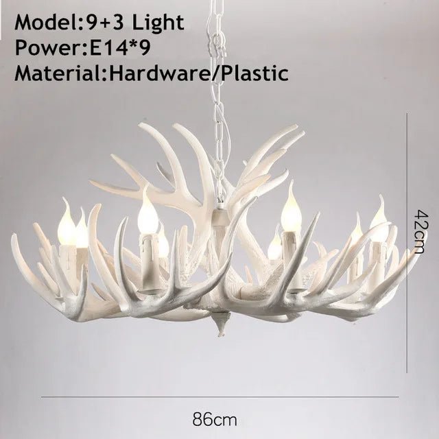 Retro Antler Resin Chandelier for Modern Dining & Living Spaces - Julia M LifeStyles