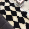 Retro Checkerboard Fluffy Fur Rug - Julia M LifeStyles