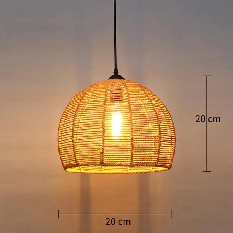 Retro Hemp Rope E27 Industrial Style LED Pendant Light - Julia M LifeStyles