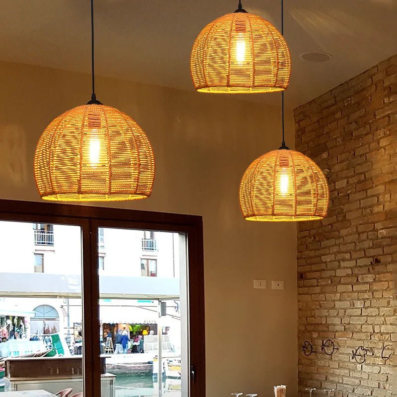 Retro Hemp Rope E27 Industrial Style LED Pendant Light - Julia M LifeStyles