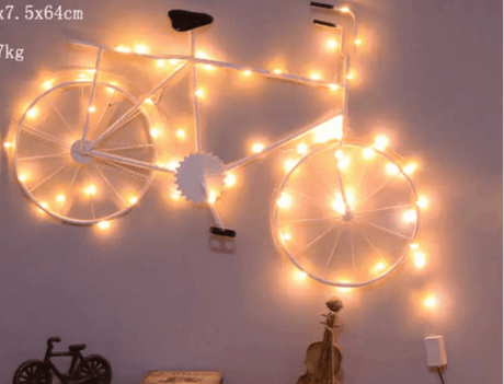 Retro Industrial Wrought Iron Bicycle Wall Hanging Decor - Julia M LifeStyles