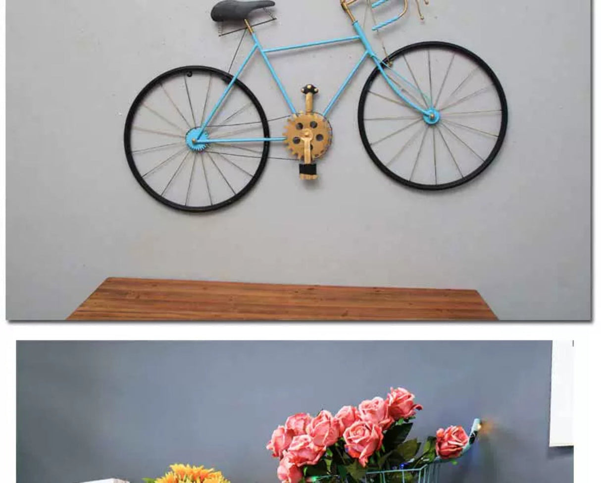 Retro Industrial Wrought Iron Bicycle Wall Hanging Decor - Julia M LifeStyles