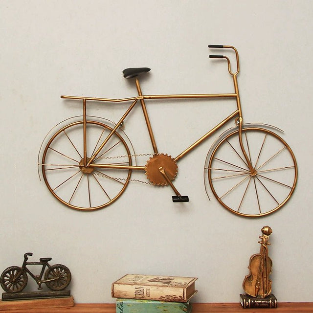 Retro Industrial Wrought Iron Bicycle Wall Hanging Decor - Julia M LifeStyles