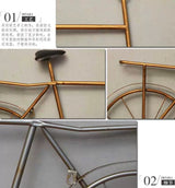 Retro Industrial Wrought Iron Bicycle Wall Hanging Decor - Julia M LifeStyles