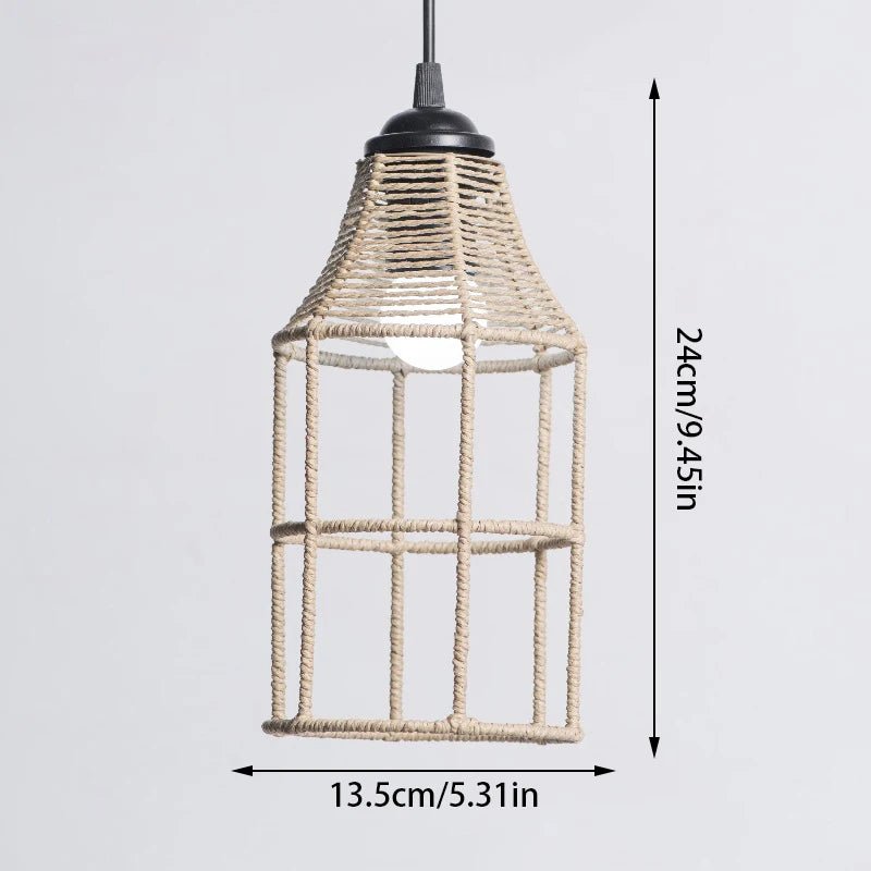 Rustic Rattan Pendant Lampshade for Cozy Lighting 🏡 - Julia M LifeStyles