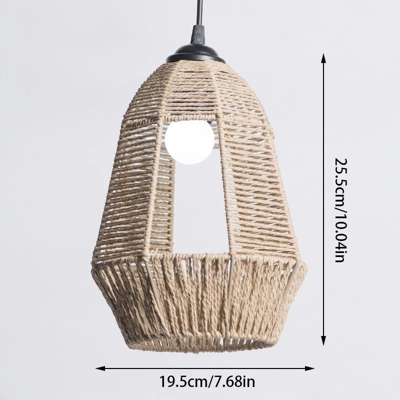 Rustic Rattan Pendant Lampshade for Cozy Lighting 🏡 - Julia M LifeStyles