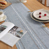 Rustic Table Runners with Handmade Tassel, Vintage Woven Cotton Linen - Julia M LifeStyles