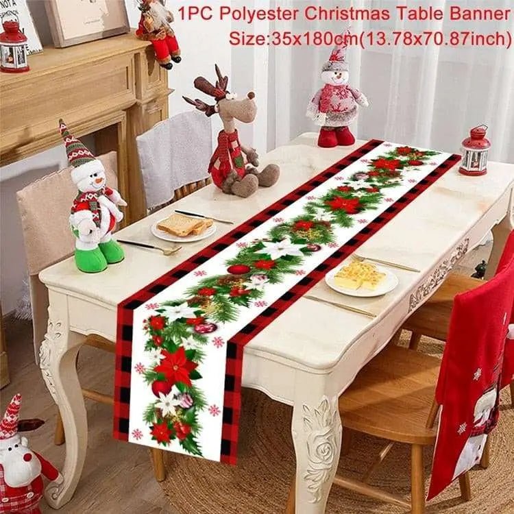 Safflower Pine Leaves Christmas Table Runner - Julia M LifeStyles