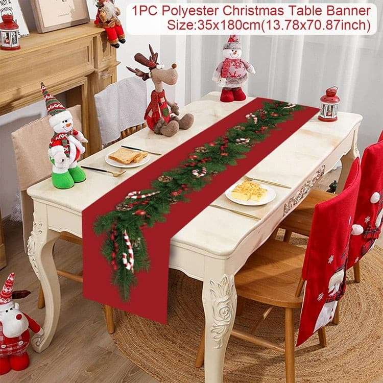 Safflower Pine Leaves Christmas Table Runner - Julia M LifeStyles