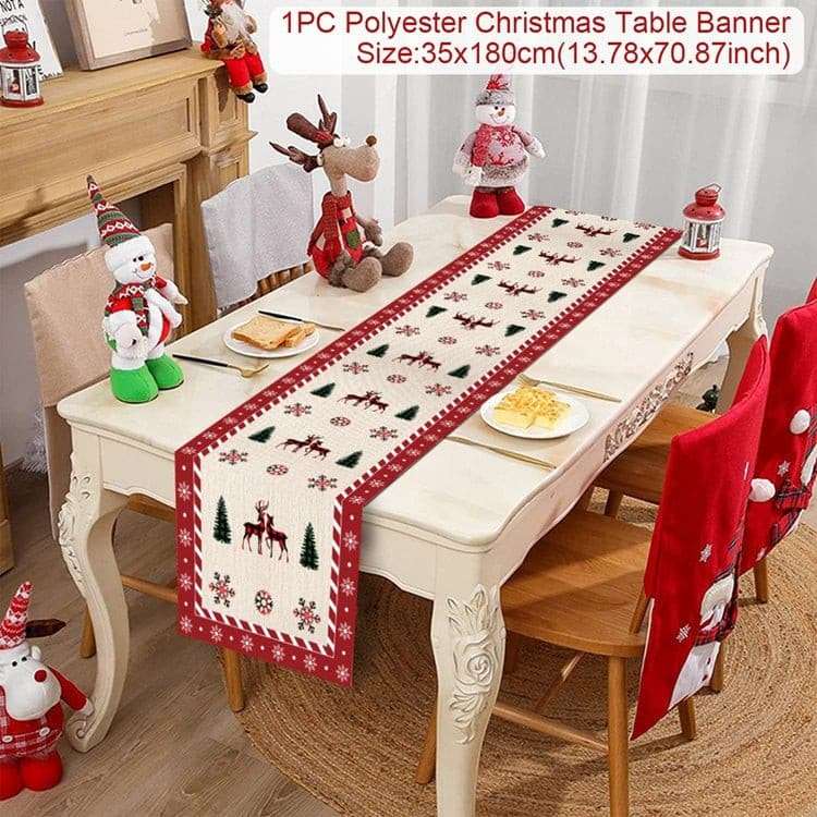 Safflower Pine Leaves Christmas Table Runner - Julia M LifeStyles