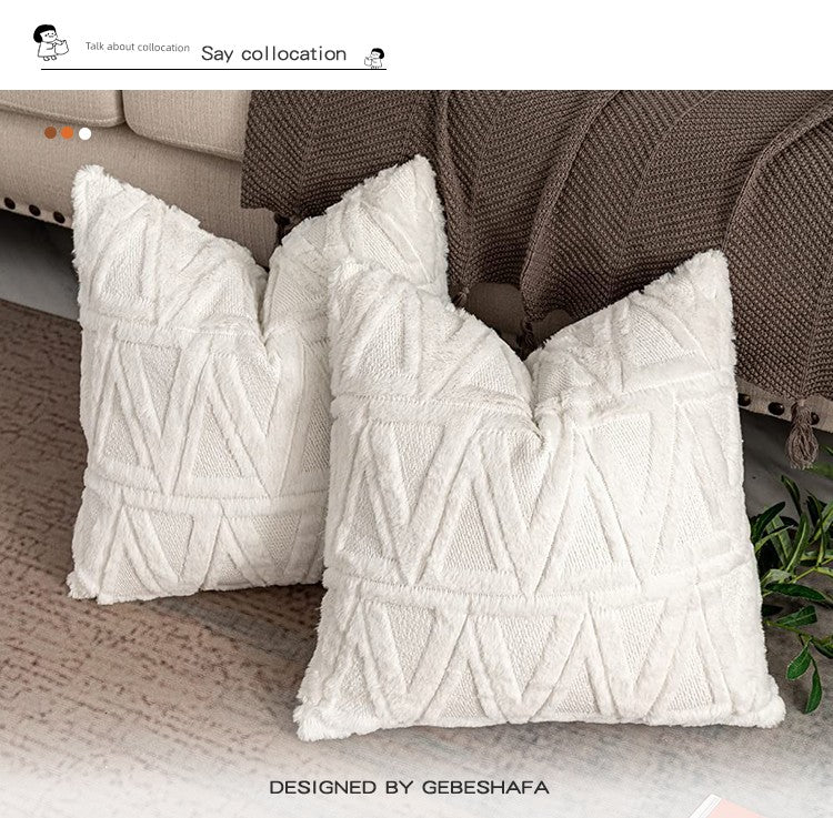 Scandinavian Ins Accessible Luxury Stuffed Pillow Living Room Sofa Cushion Lumbar Pillow Bed Head Backrest Cushion Pillow Cover without Core - Julia M LifeStyles