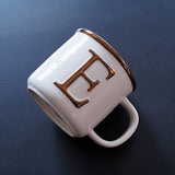 Scandinavian Gold Ceramic Mug with 3D Letters - Julia M LifeStyles