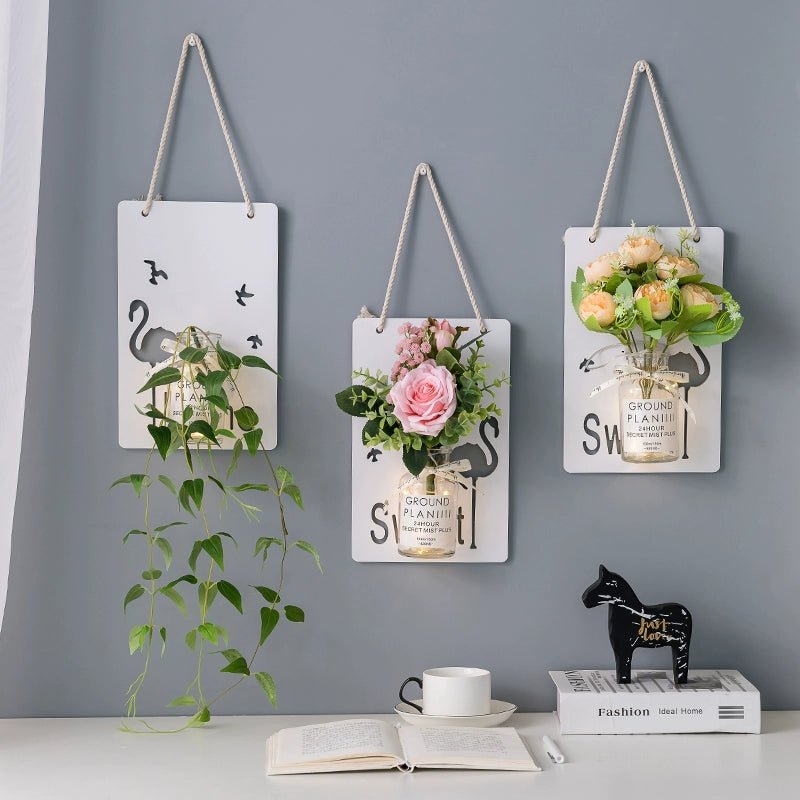 Scandinavian Style Hand-Painted Artificial Flower Wall Decor by Julia M - Julia M LifeStyles