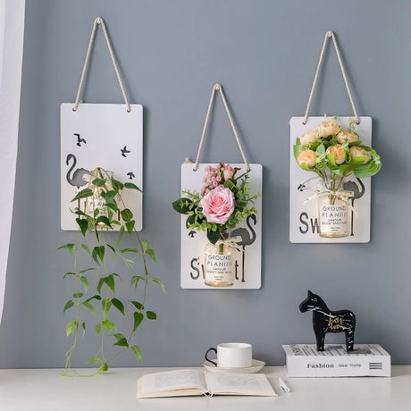 Scandinavian Style Hand - Painted Artificial Flower Wall Decor by Julia M - Julia M LifeStyles