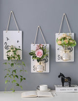 Scandinavian Style Hand - Painted Artificial Flower Wall Decor by Julia M - Julia M LifeStyles