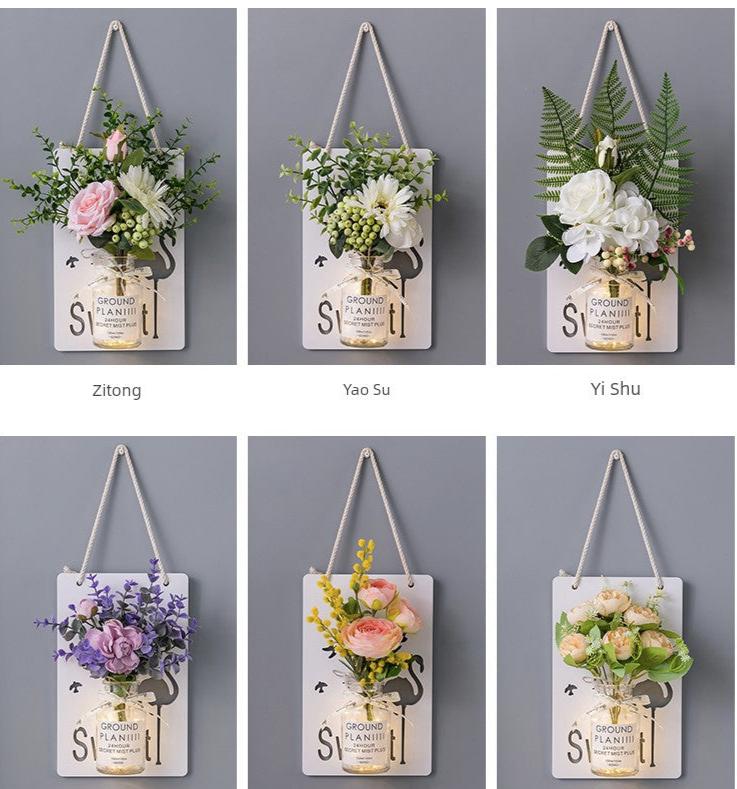 Scandinavian Style Hand-Painted Artificial Flower Wall Decor by Julia M - Julia M LifeStyles