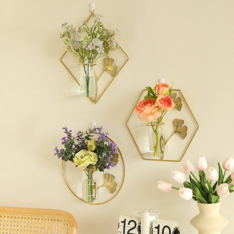 Scandinavian Style Hand-Painted Artificial Flower Wall Decor by Julia M - Julia M LifeStyles