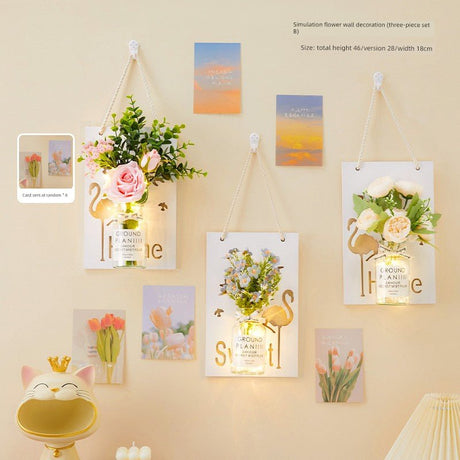 Scandinavian Style Hand - Painted Artificial Flower Wall Decor by Julia M - Julia M LifeStyles