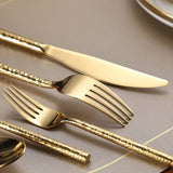 "Shiny Gold Stainless Steel Cutlery Set" - Julia M LifeStyles