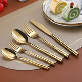 "Shiny Gold Stainless Steel Cutlery Set" - Julia M LifeStyles