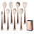 Silicone Kitchen Utensils Set - Heat Resistant, Non - stick, Rose Gold Plated Handles - Julia M LifeStyles